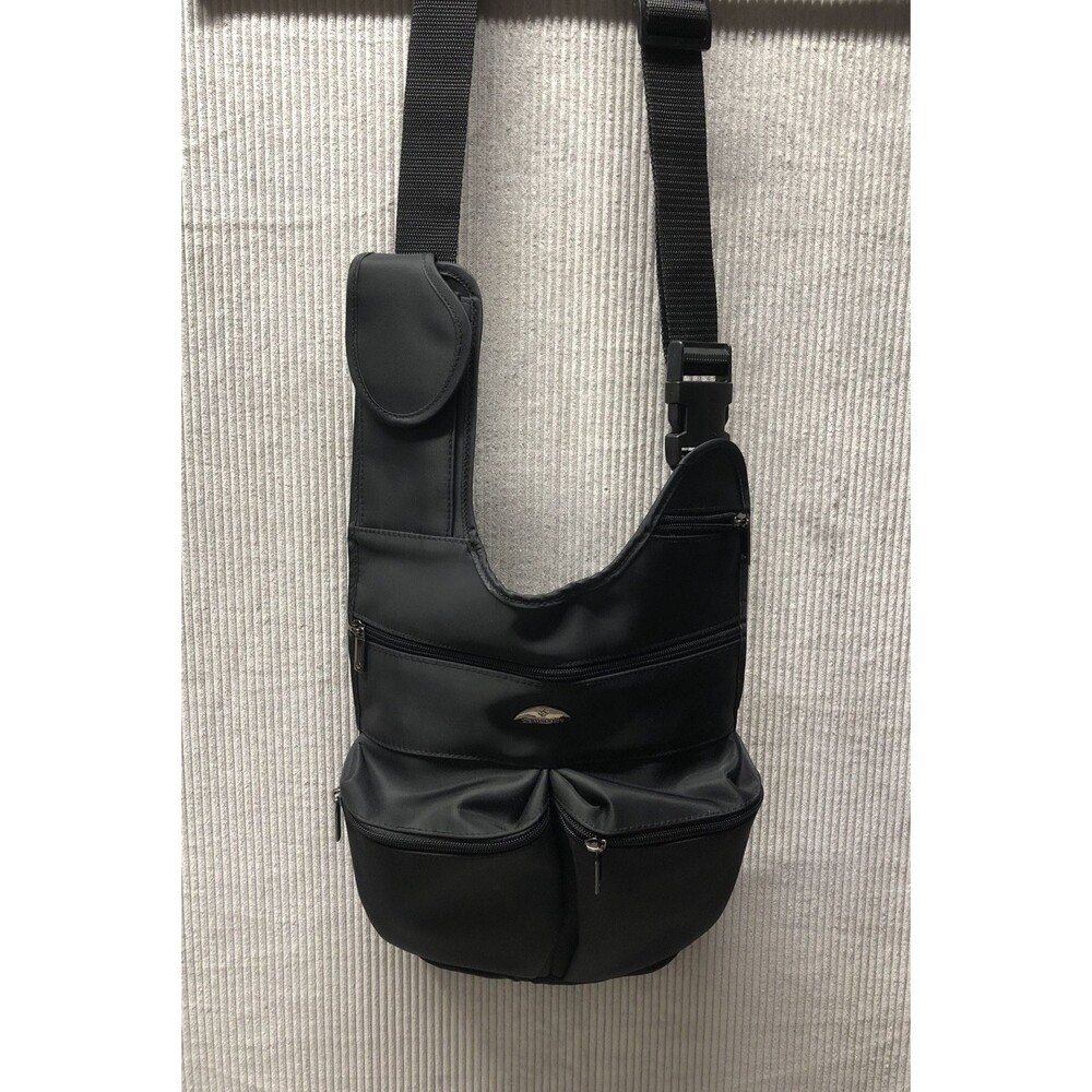 Samsonite Black Crossbody Organizer Travel Bag Multi Pocket Adjustable
